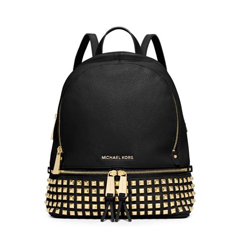 michael michael kors rhea small studded backpack 358.00|michael kors rhea small backpack.